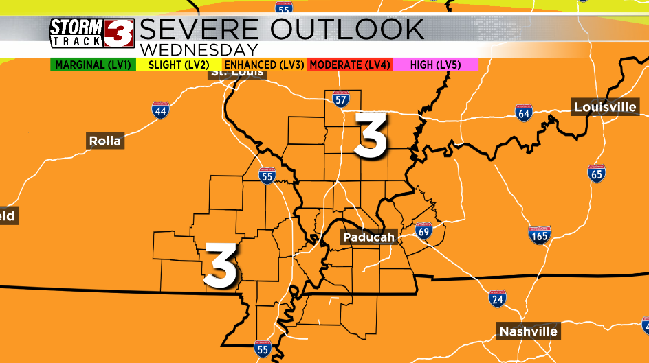 Wednesday's Severe outlook
